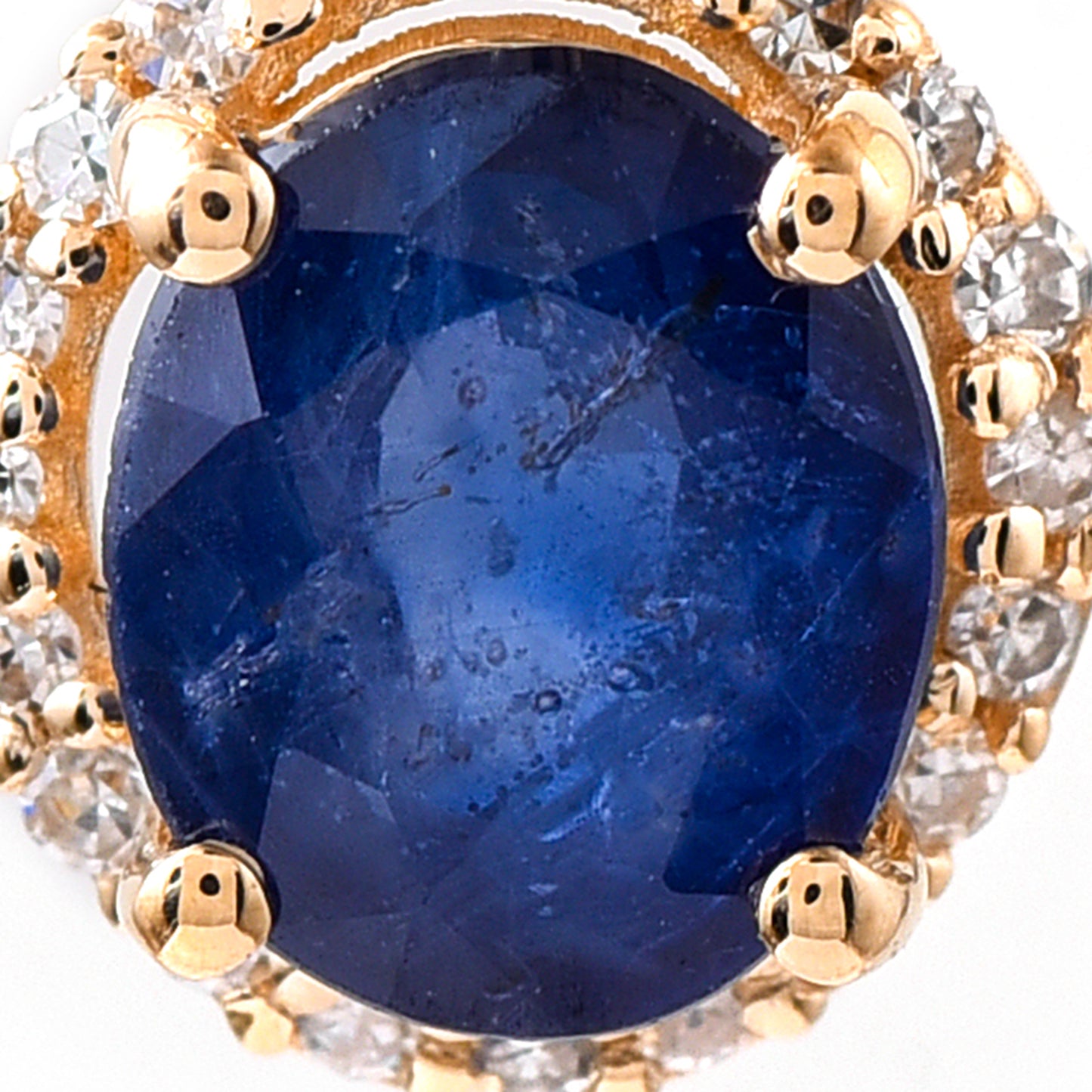1.08 Ct Oval Mixed Cut Natural Sapphire 14K Gold Pendant