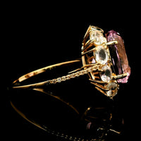 8.01 Ct Oval Kunzite 14K Gold Ring