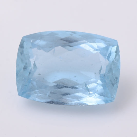 6.55 Natural Beryl Aquamarine Rectangular Cushion Mixed Cut Gemstone