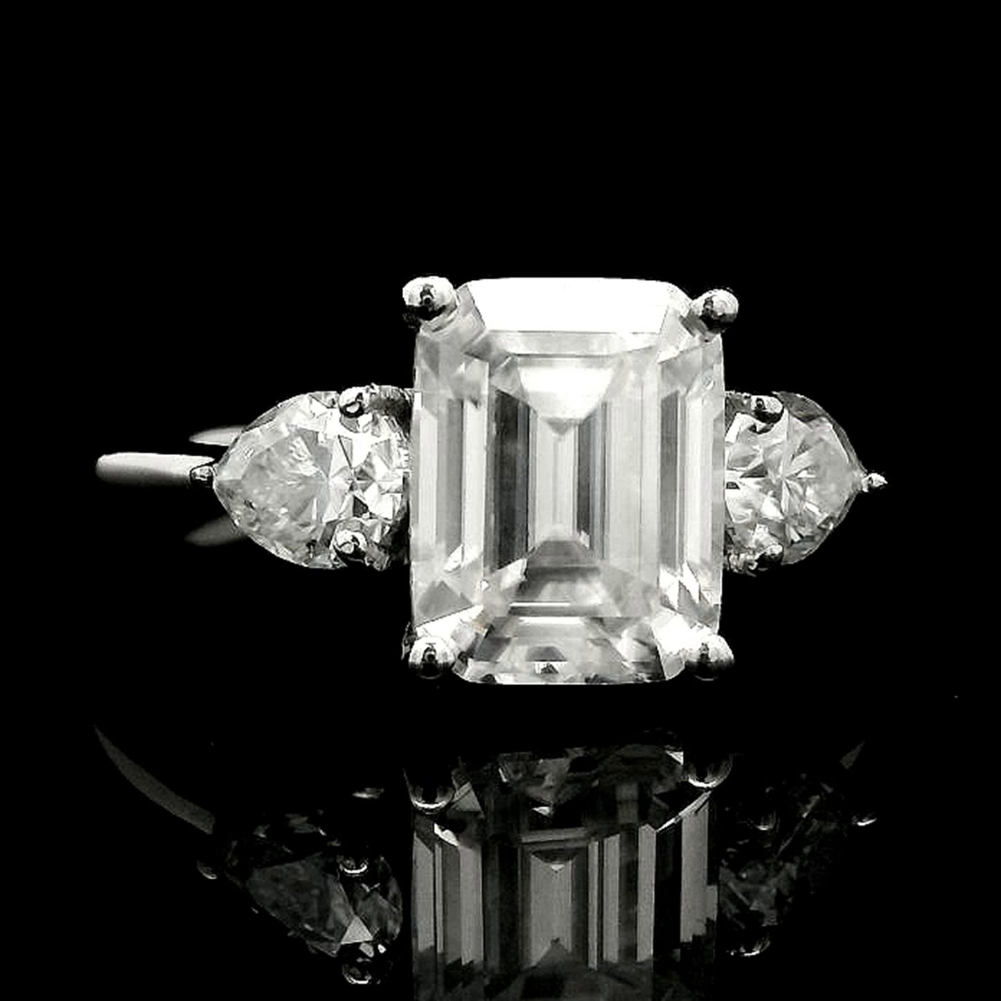 2.96 Ct Octagon Moissanite 925 Sterling Silver Ring