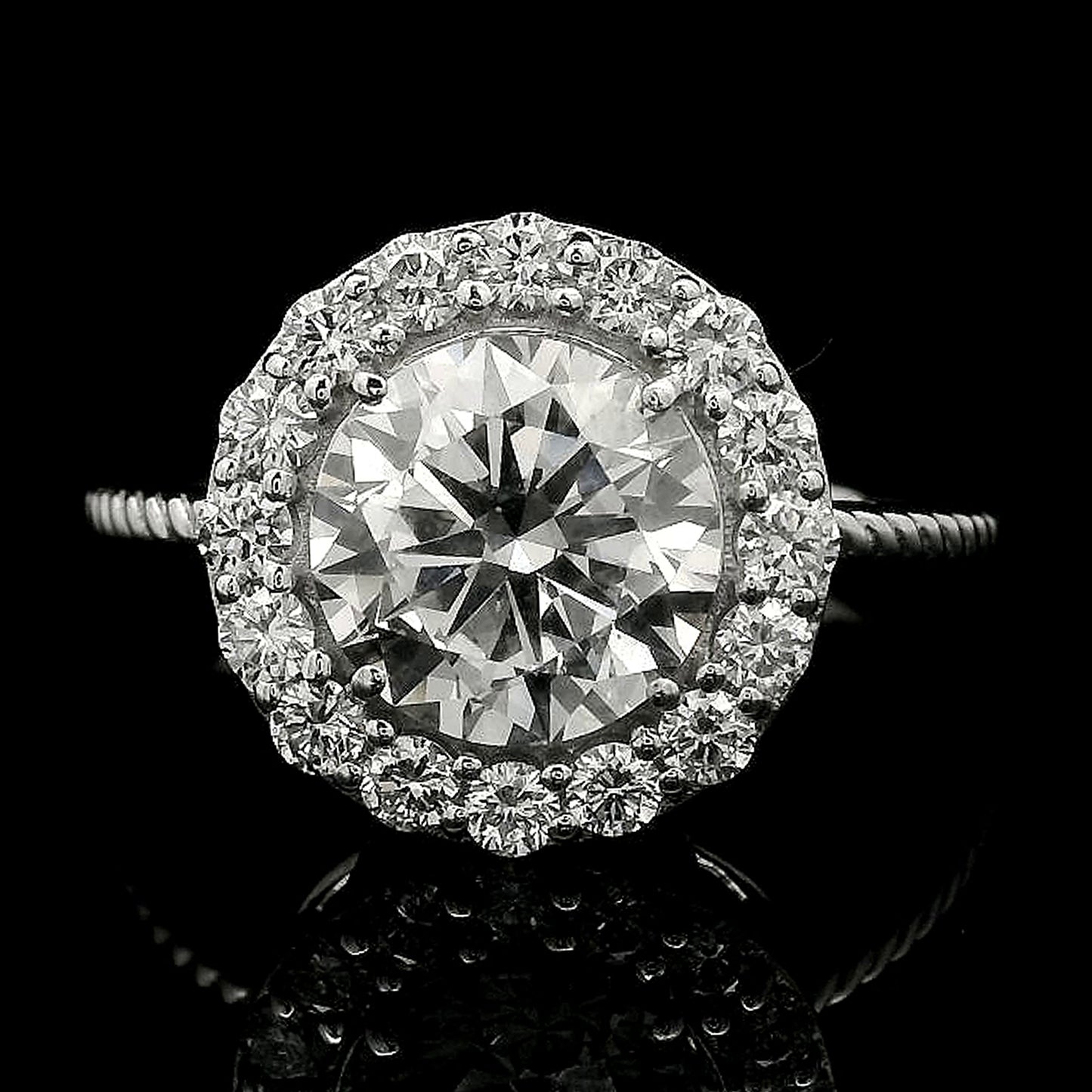 2.50 Carats Lab Grown Diamond 14K Gold Ring