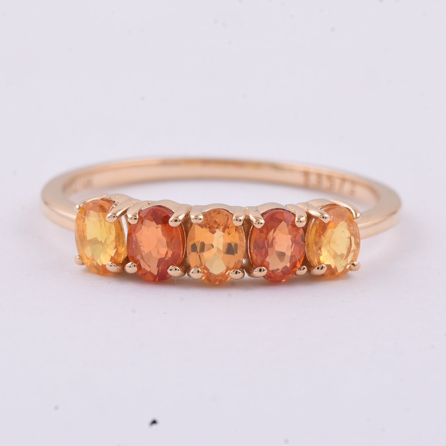 1.16 Ct Oval Natural Multi-Coloured Sapphire 14K Gold Ring