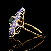 4.36 Ct Oval Tourmaline 14K Gold Ring