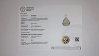 24.52 Ct Pear Cabochon Natural Opal 14K Gold Pendant