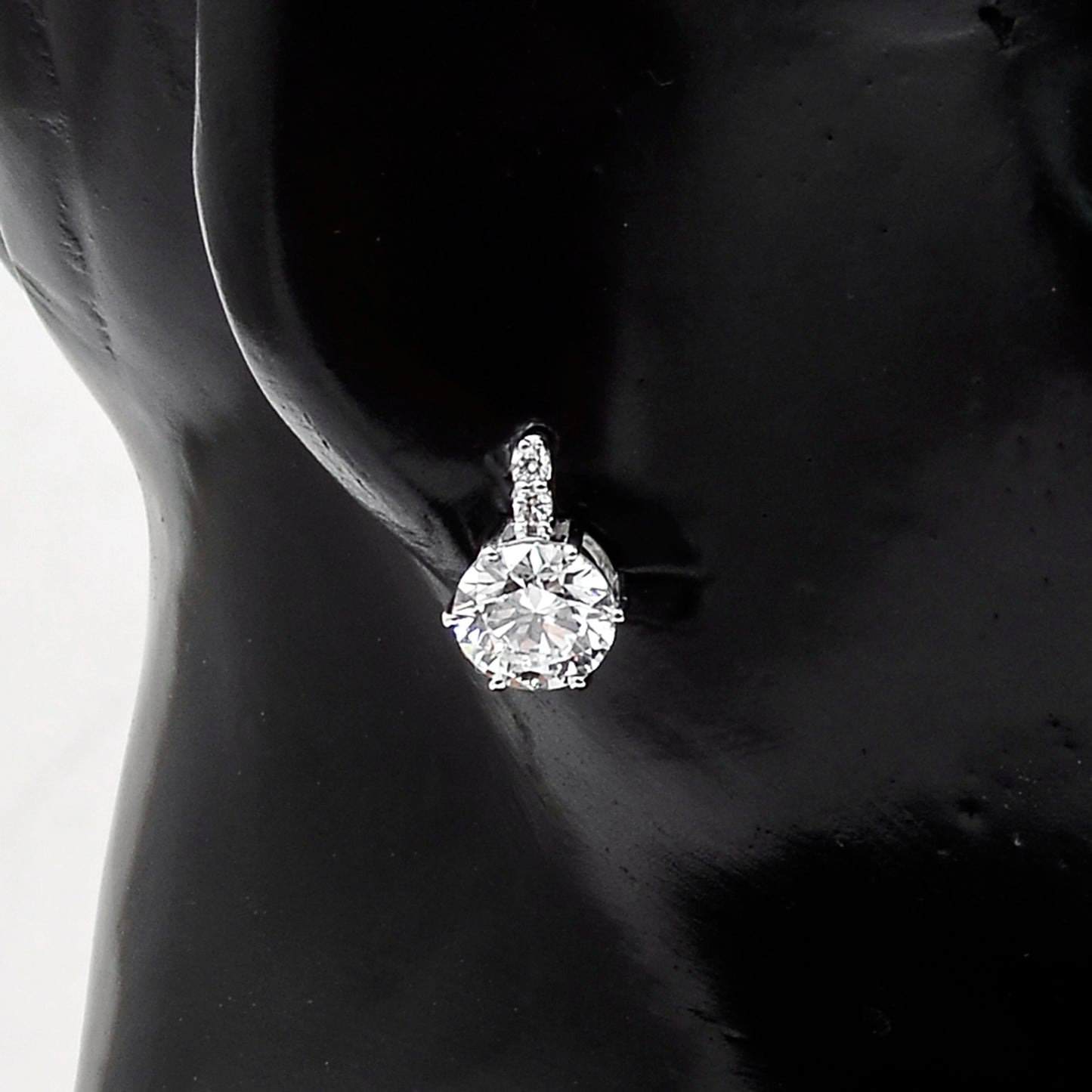3.48 Carats Lab Grown Diamond 14K Gold Earrings