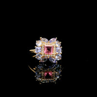 1.68 Ct Square Tourmaline 14K Gold Ring