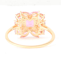 1.57 Ct Square Tourmaline 14K Gold Ring