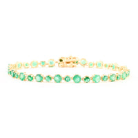6.50 Carat Emerald 14K Gold Bracelet