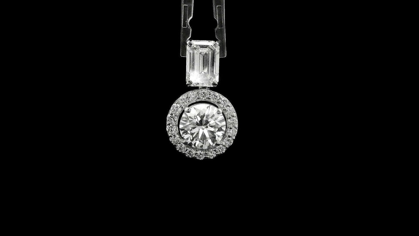 4.10 Carats Lab Grown Diamond 14K Gold Pendant