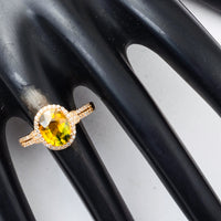 2.36 Ct Oval Mixed Cut Natural Bi Coloured Sapphire 14K Gold Ring