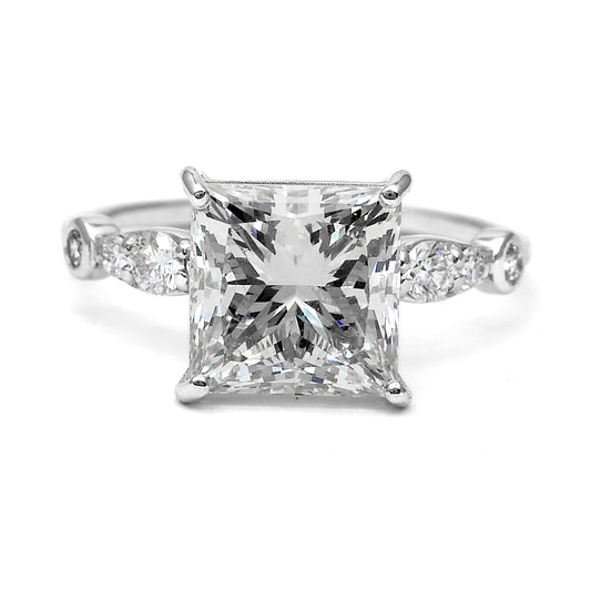 4.28 Carats Lab Grown Diamond 14K Gold Ring