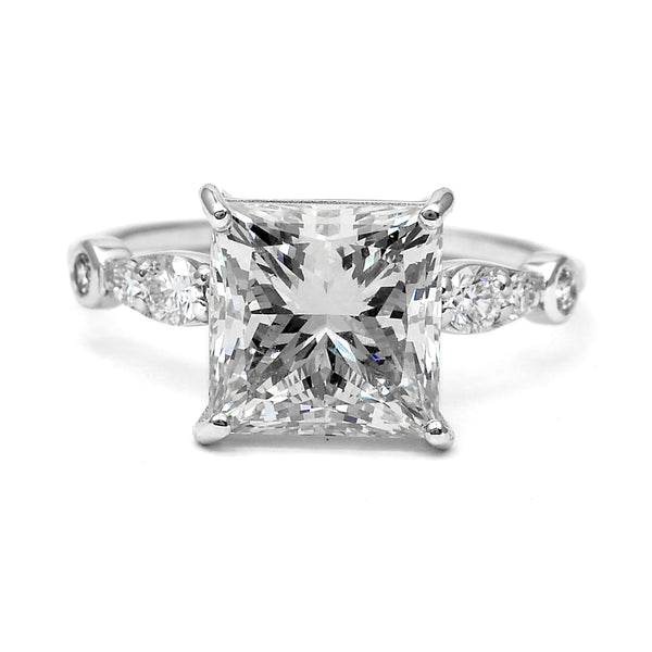 4.28 Carats Lab Grown Diamond 14K Gold Ring