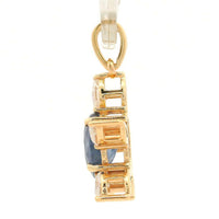 1.46 Ct Oval Sapphire 14K Gold Pendant