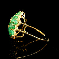 3.49 Ct Pear Emerald 14K Gold Ring