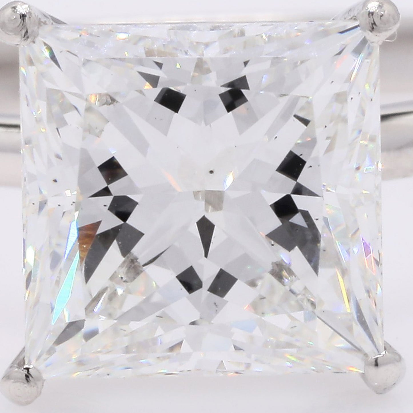 2.99 Ct Princess Cut Lab Grown Diamond 950 Platinum Ring