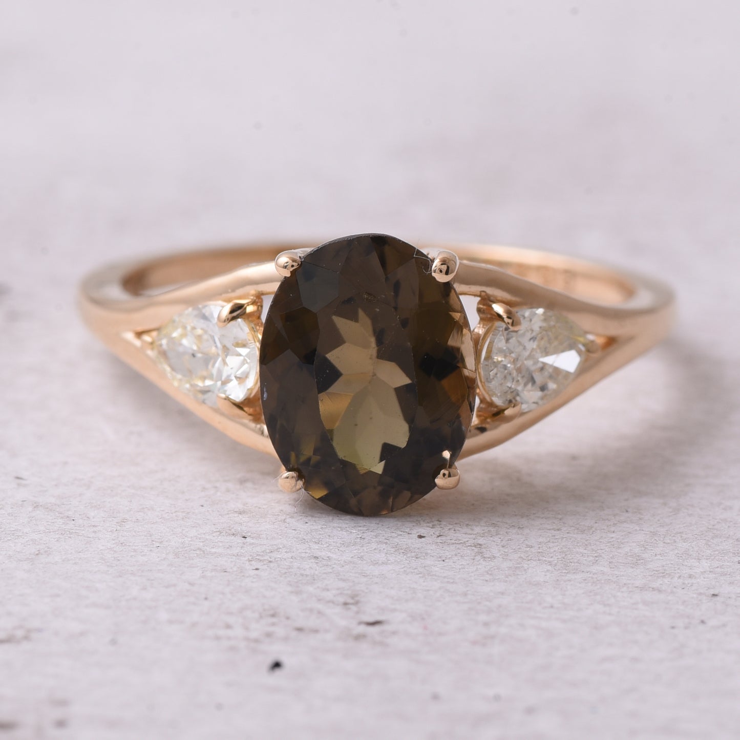 2.48 Ct Oval Natural Tourmaline 14K Gold Ring