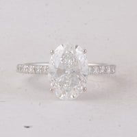 3.40 Carats Lab Grown Diamond 14K Gold Ring