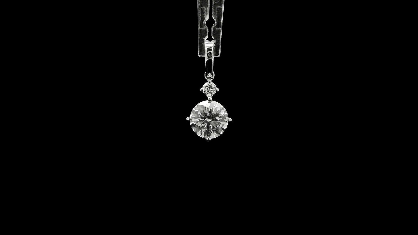 1.14 Ct Round Lab Grown Diamond 14K Gold Pendant