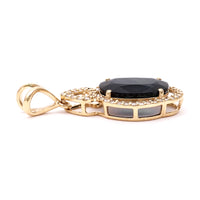 2.90 Ct Oval Natural Sapphire 14K Gold Pendant