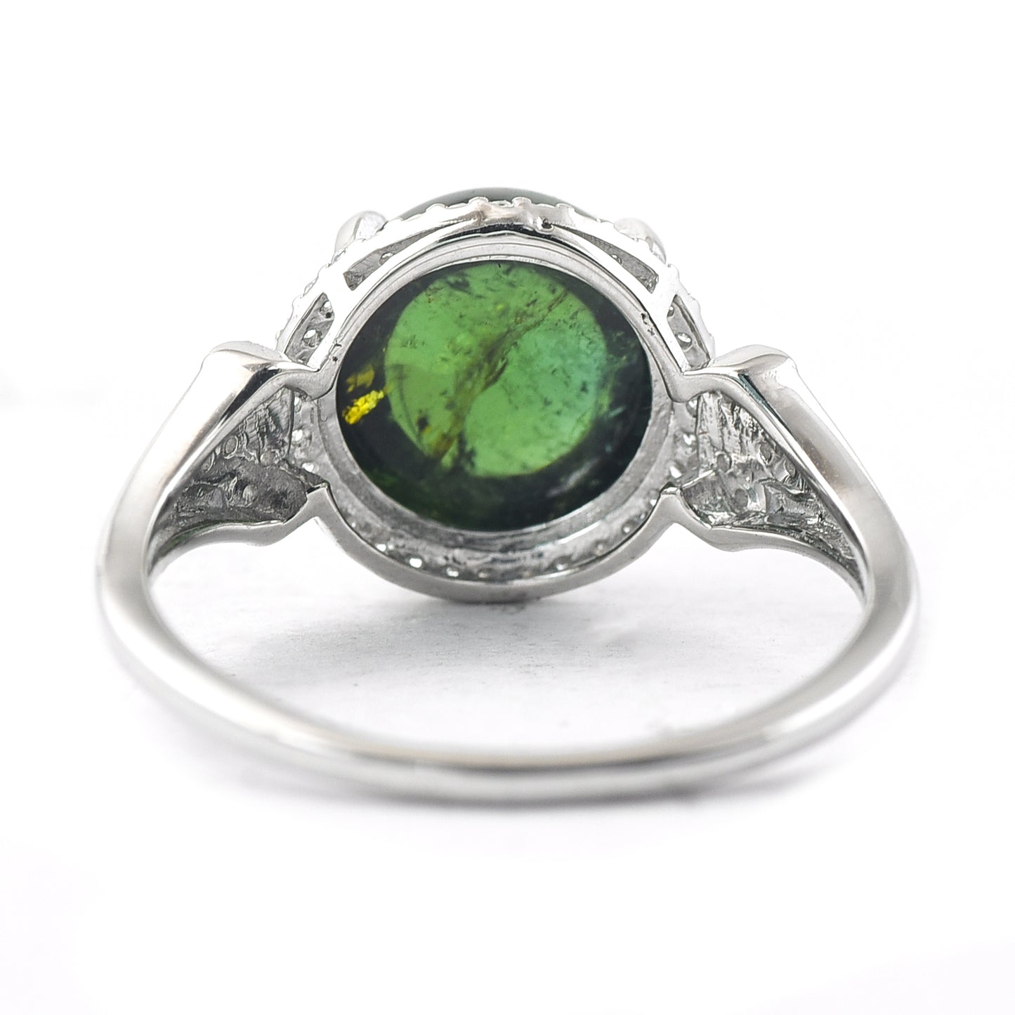 4.01 Ct Oval Mixed Cut Natural Tourmaline 950 Platinum Ring