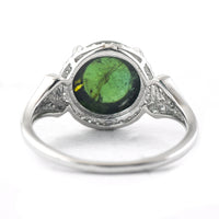 4.01 Ct Oval Mixed Cut Natural Tourmaline 950 Platinum Ring