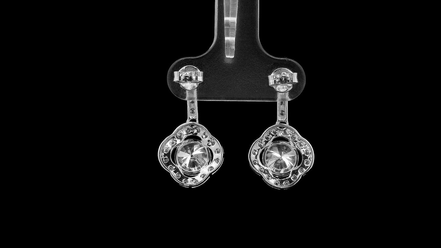 3.31 Carats Lab Grown Diamond 14K Gold Earrings