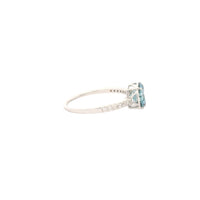 1.67 Carats Blue Lab Grown Diamond 14K Gold Ring