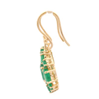 6.70 Ct Oval Emerald 14K Gold Earrings
