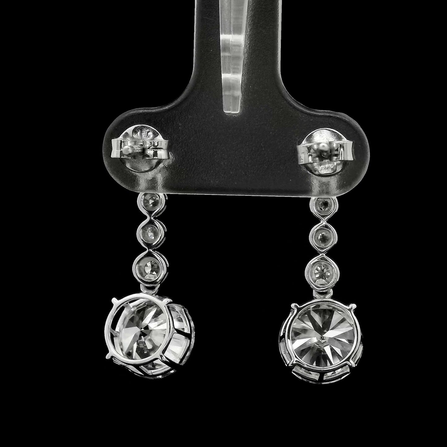 4.56 Ct Round Lab Grown Diamond 14K Gold Earrings