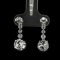 4.56 Ct Round Lab Grown Diamond 14K Gold Earrings