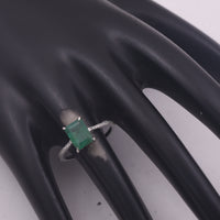 1.83 Ct Octagon Step Cut Natural Emerald 950 Platinum Ring