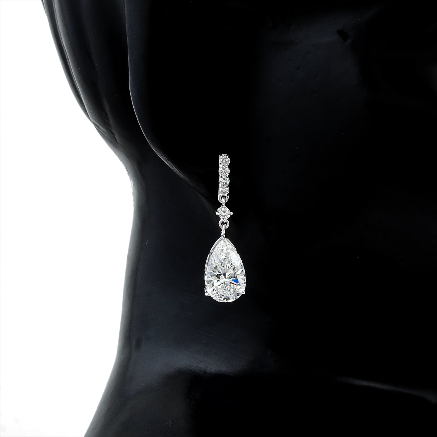 4.54 Carats Lab Grown Diamond 14K Gold Earrings