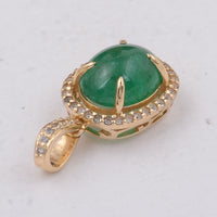 2.23 Ct Oval Emerald 9K Gold Pendant