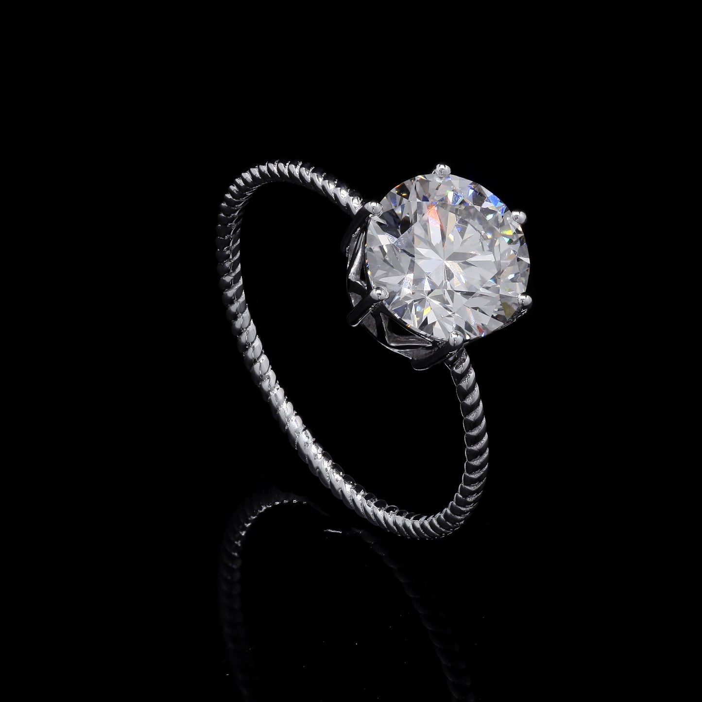 2.06 Carats Lab Grown Diamond 14K Gold Ring