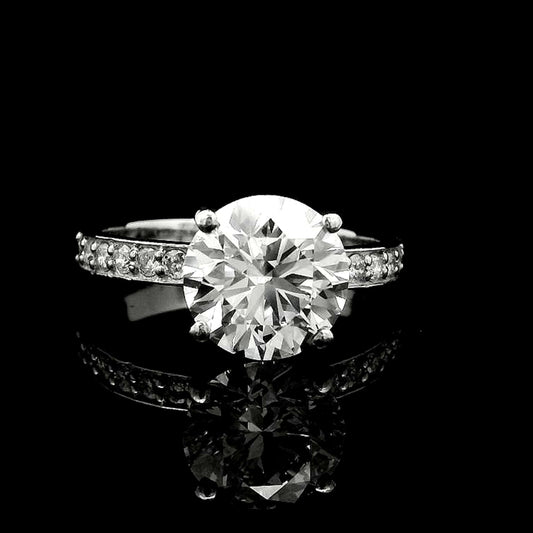 3.12 Carats Lab Grown Diamond 950 Platinum Ring