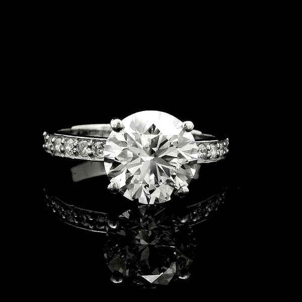 3.12 Carats Lab Grown Diamond 950 Platinum Ring