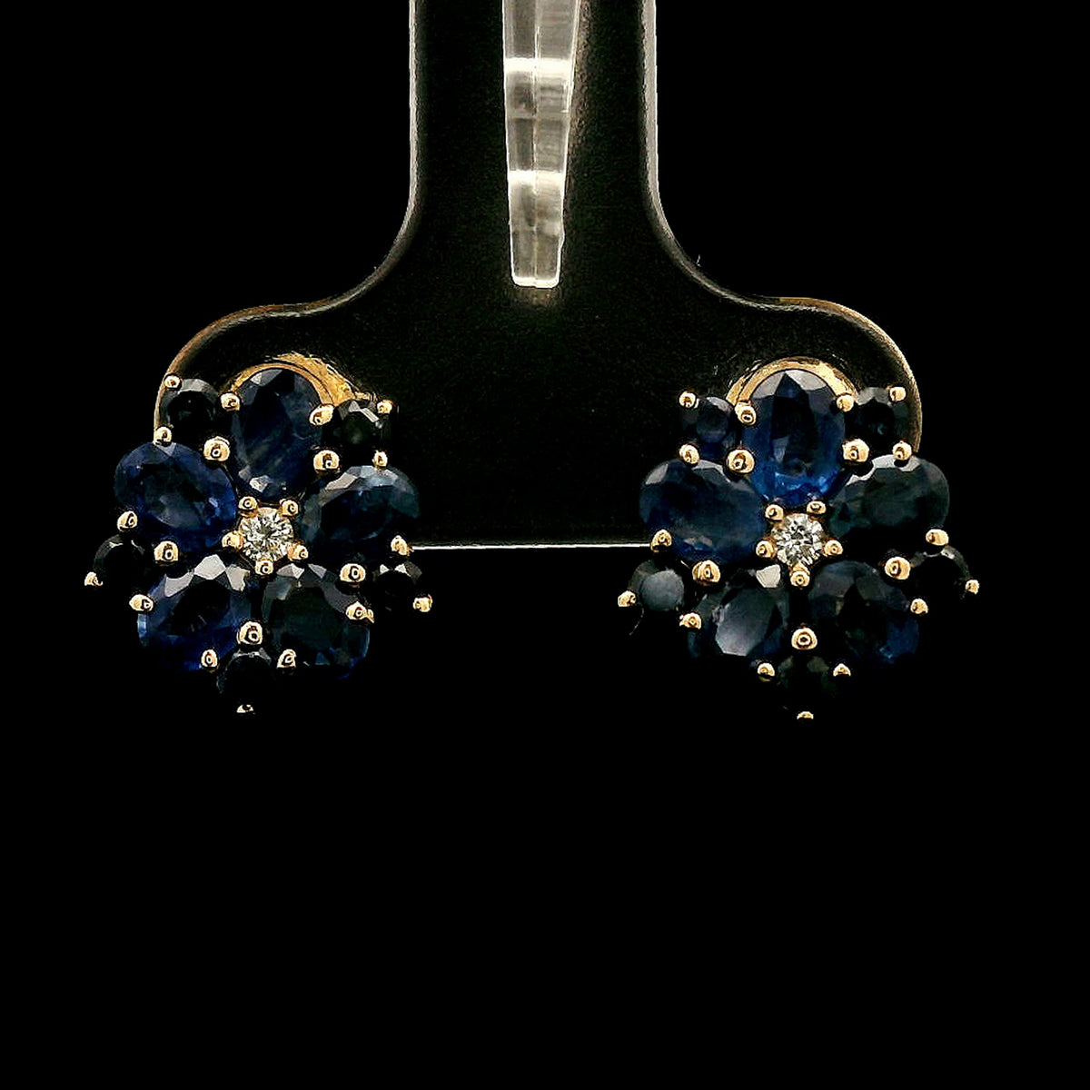 3.13 Ct Oval Sapphire 14K Gold Earrings