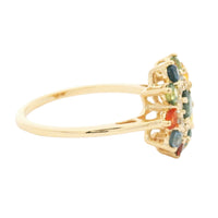 1.60 Ct Round Multi Sapphire 14K Gold Ring