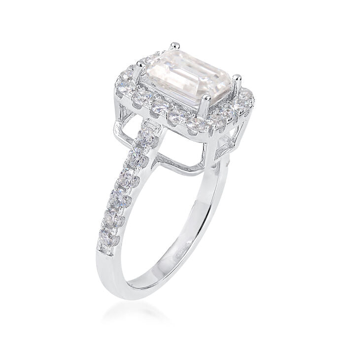 2.59 ct. t.w. Moissanite Ring in Sterling Silver. Size 9