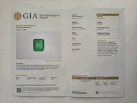 3.75 Ct Octagonal Step Cut Natural Beryl Emerald 18K Gold Ring