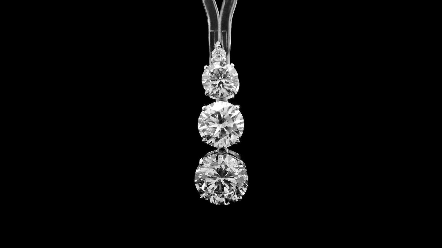 6.26 Ct Round Lab Grown Diamond 14K Gold Pendant