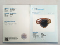 7.60 Ct Heart Cabochon Natural Sapphire 14K Gold Ring