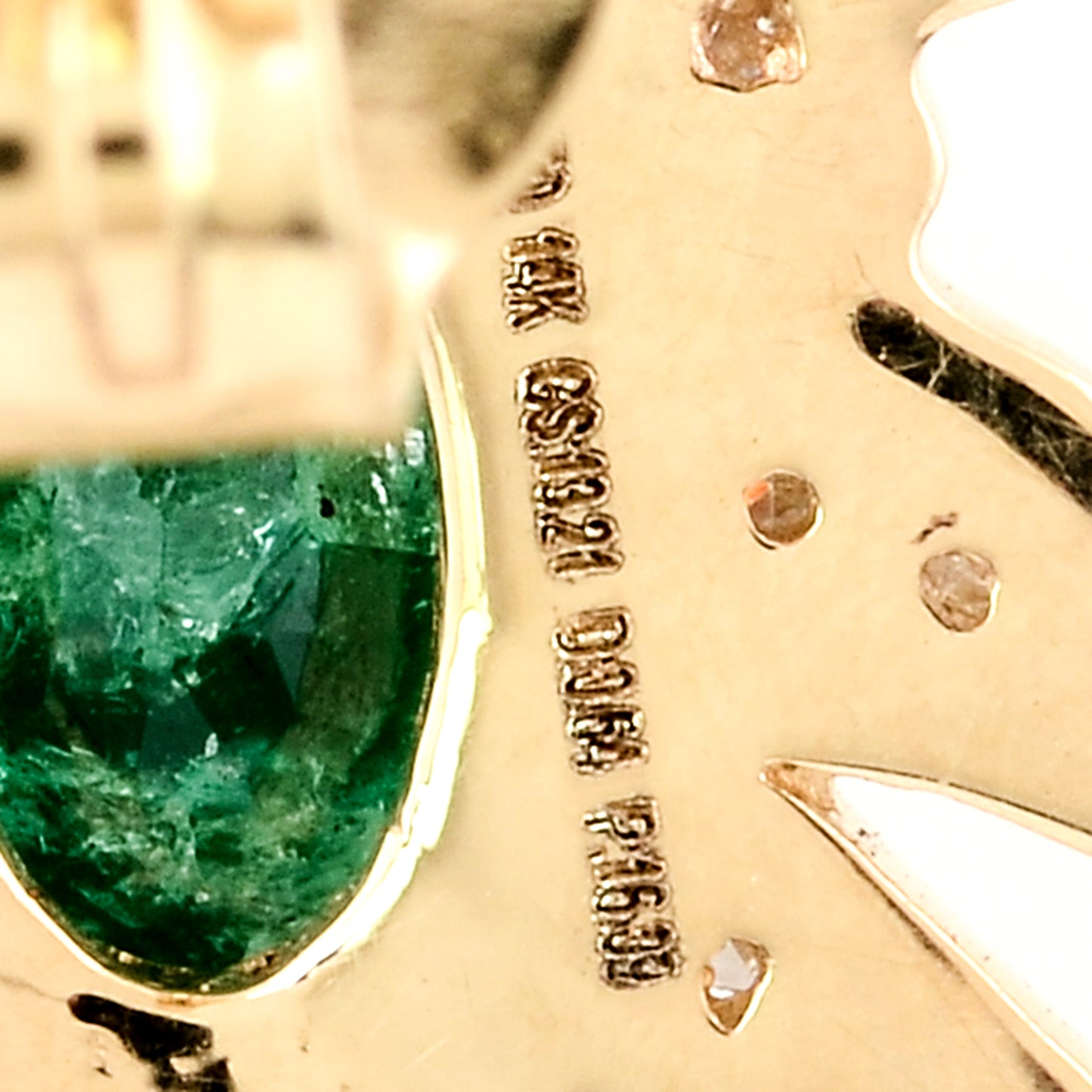 30.75 Carat Oval Natural Beryl Emerald 14K Gold Earrings