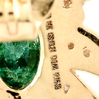30.75 Carat Oval Natural Beryl Emerald 14K Gold Earrings