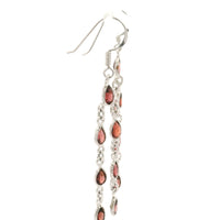 10.63 Ct Garnet 925 Sterling Silver Earrings