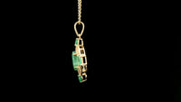 1.64 Ct Oval Emerald 14K Gold Pendant