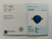 4.44 Ct Pear Mixed Cut Natural Tanzanite 14K Gold Ring