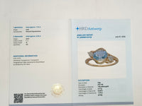 2.04 Ct Oval Natural Aquamarine 14K Gold Ring
