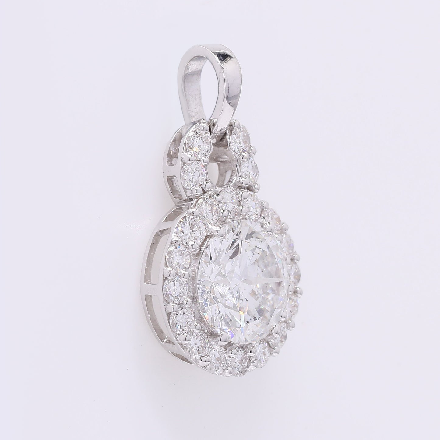2.11 Carats Lab Grown Diamond 14K Gold Pendant