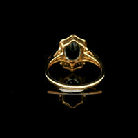 1.83 Ct Oval Mixed Cut Natural Aquamarine 14K Gold Ring